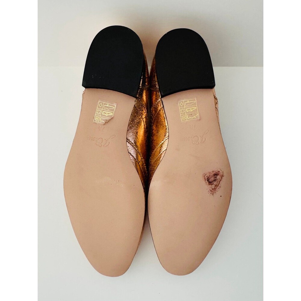 NWOB J Crew rose-gold leather Oxford OPEN BOX Size 7.5 - Picture 3 of 4